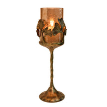 Gold Finished Candle Holder with Glass - Decozen