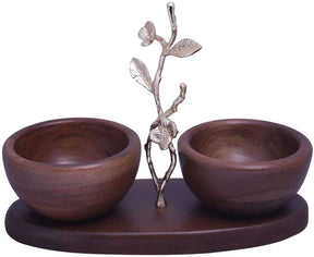 Acacia Wood Two Small Nut Bowls - Decozen