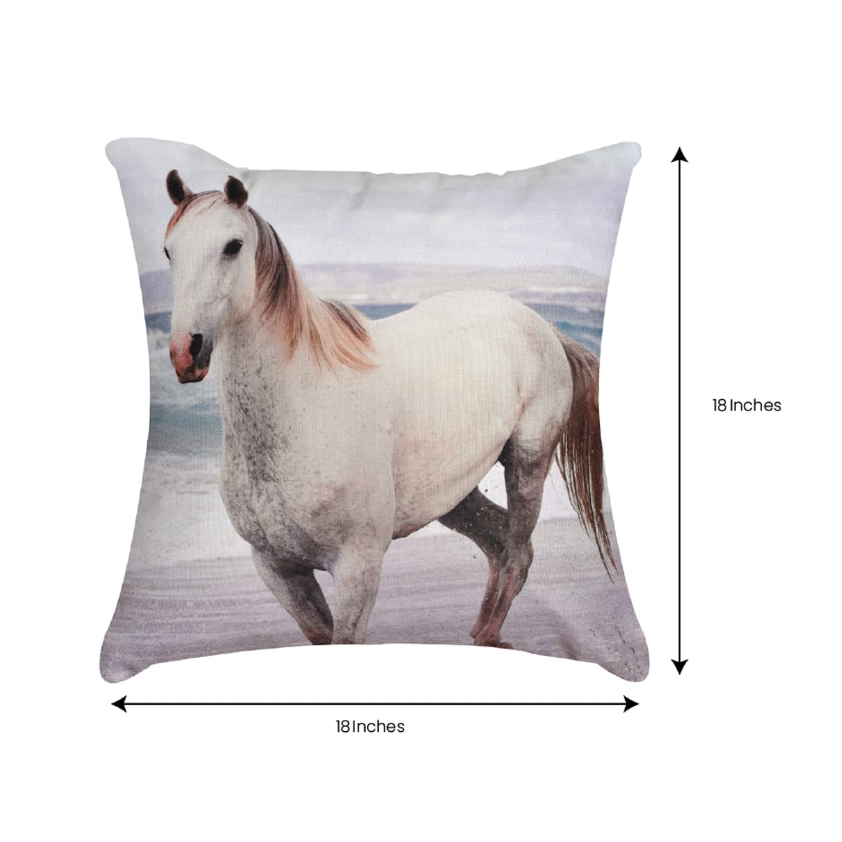 Horse Printed Design Throw Pillow Covers - Decozen