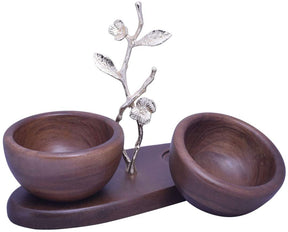 Acacia Wood Two Small Nut Bowls - Decozen