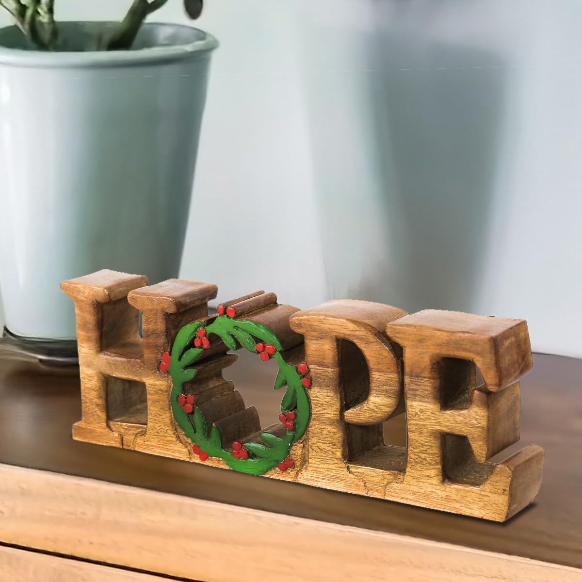 Hope Handmade Wooden Sculpture - Decozen