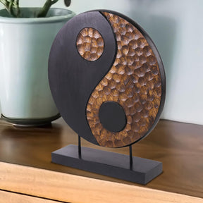 Yin Yang Handmade Wooden Sculpture