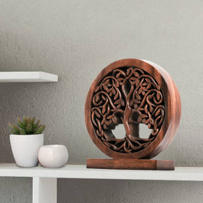 Travilah Tree of Life Wooden Sculpture - Medium