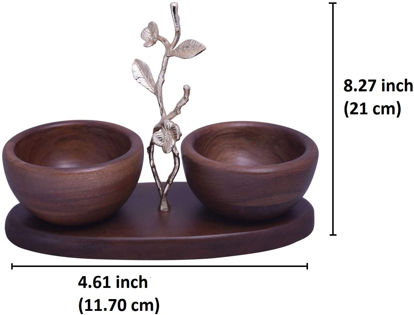Acacia Wood Two Small Nut Bowls - Decozen