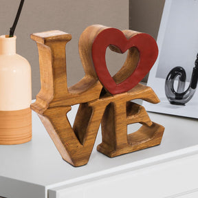 Love Handmade Wooden Sculpture