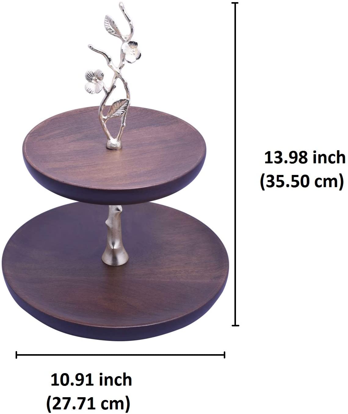 2 Tier Wood Cake Stand - Decozen