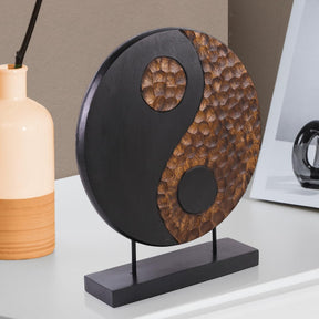 Yin Yang Handmade Wooden Sculpture