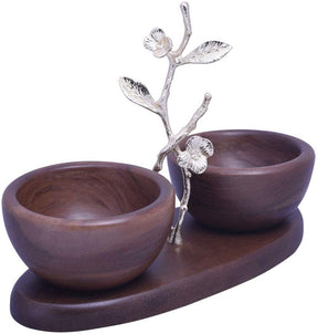 Acacia Wood Two Small Nut Bowls - Decozen