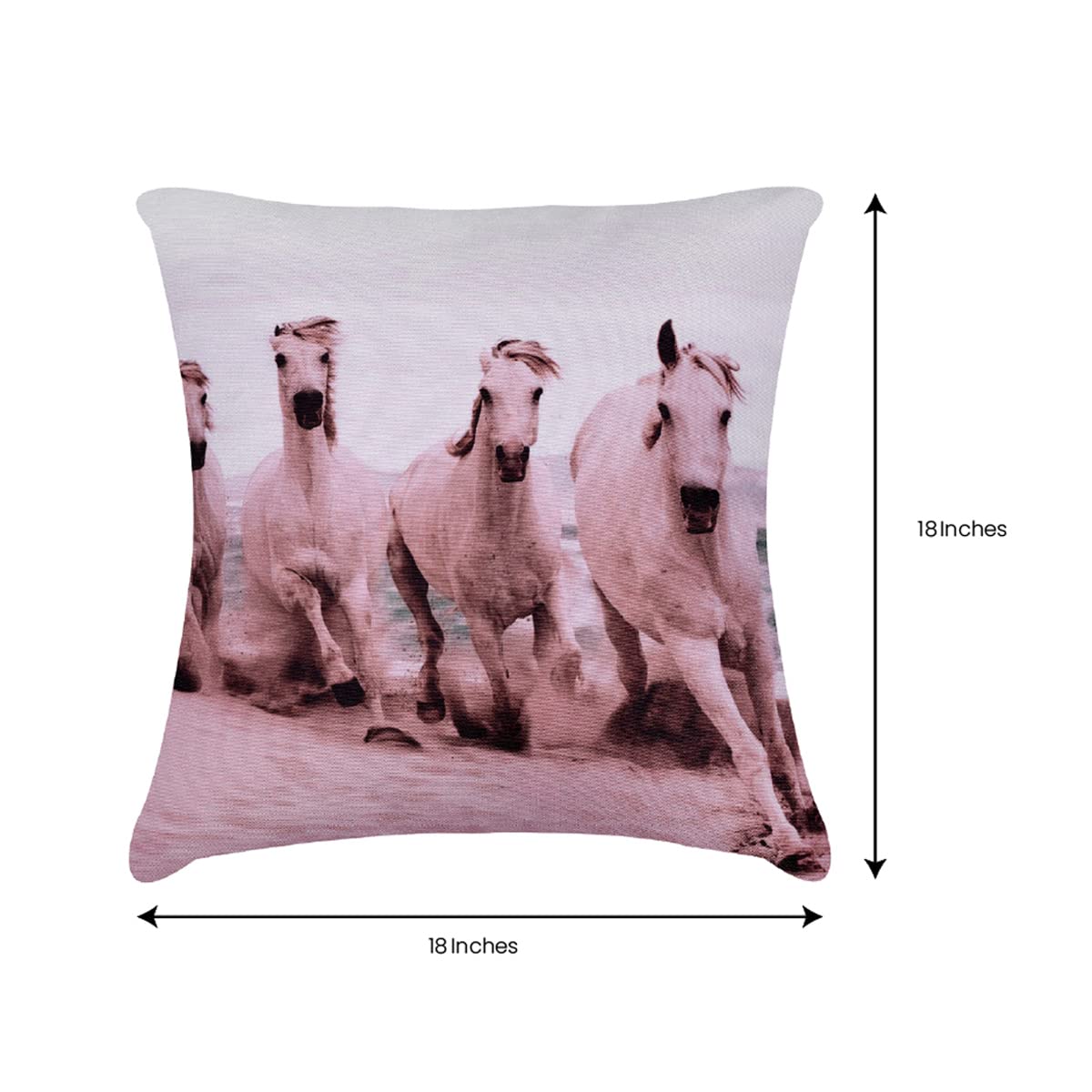 Horse Printed Design Throw Pillow Covers - Decozen