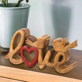 Love Handmade Wooden Sculpture - Decozen