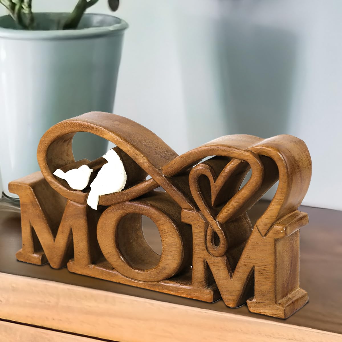 Mom Handmade Wooden Sculpture - Decozen