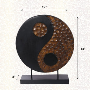 Yin Yang Handmade Wooden Sculpture