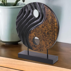 Yin Yang Handmade Wooden Sculpture