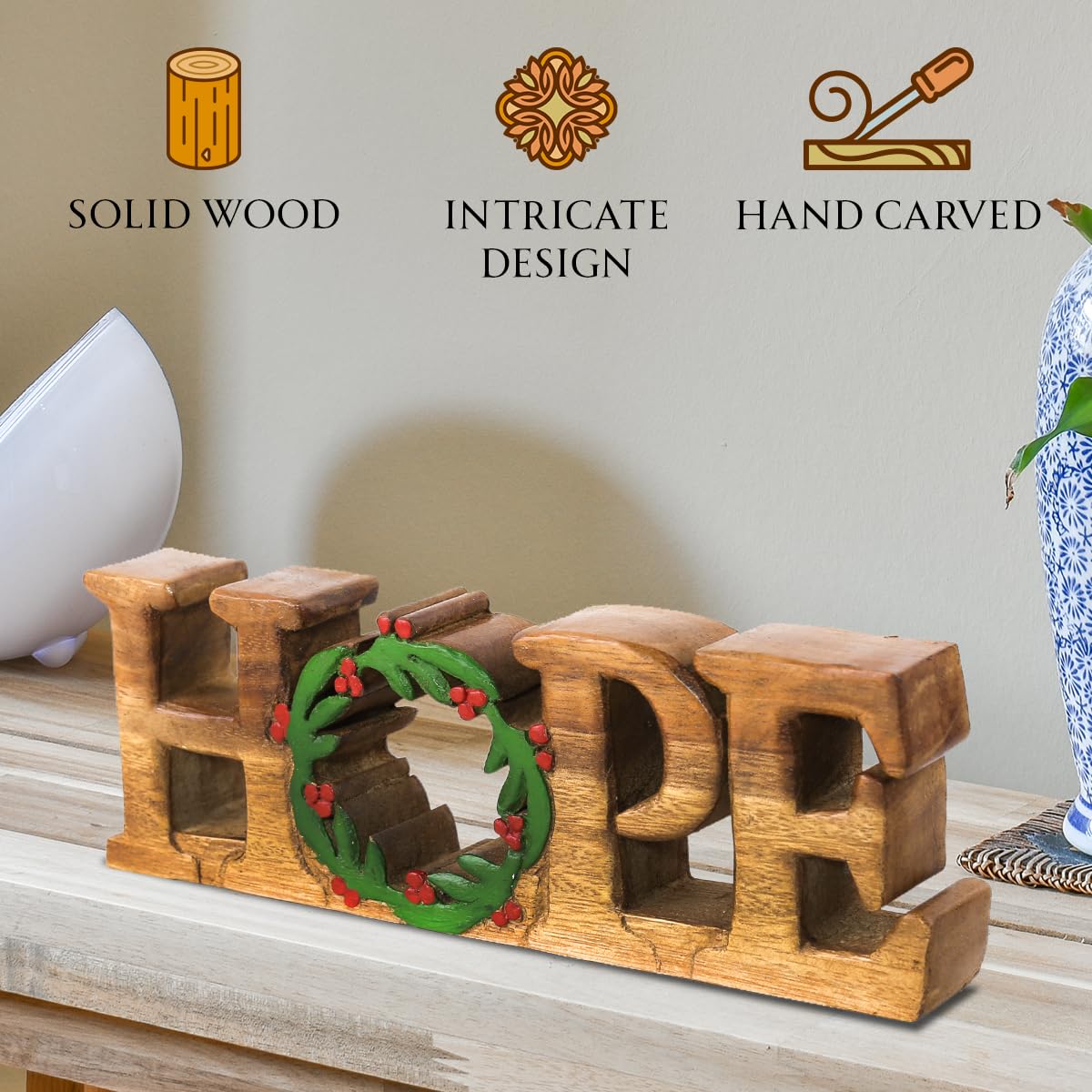 Hope Handmade Wooden Sculpture - Decozen