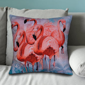 Flamingo Printed Design Throw Pillow Covers - Decozen