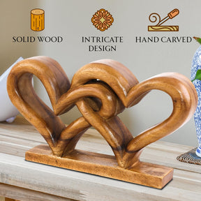 Hearts Handmade Wooden Sculpture