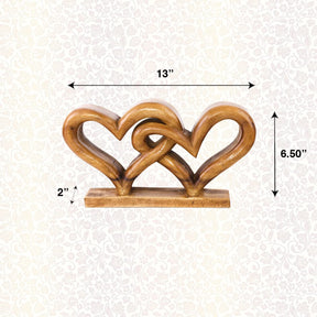 Hearts Handmade Wooden Sculpture