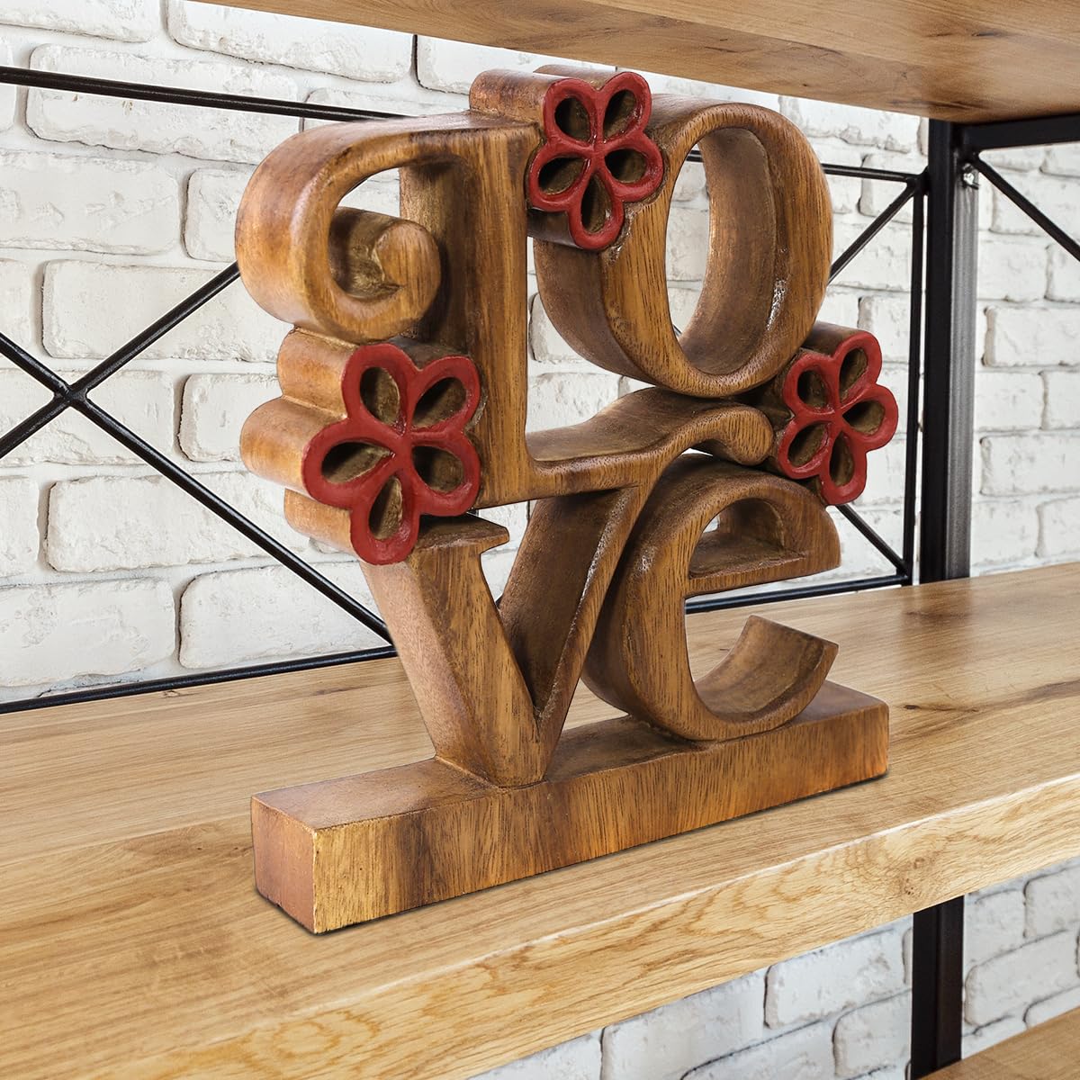 Love Handmade Wooden Sculpture - Decozen