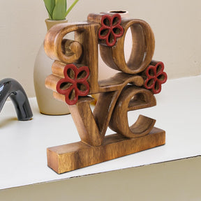 Love Handmade Wooden Sculpture - Decozen