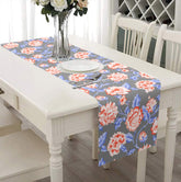 Printed Table Runner - Gray and Red - Decozen