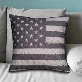 Patriotic Design Printed Throw Pillow Cover - 18 x 18 Inches - Decozen