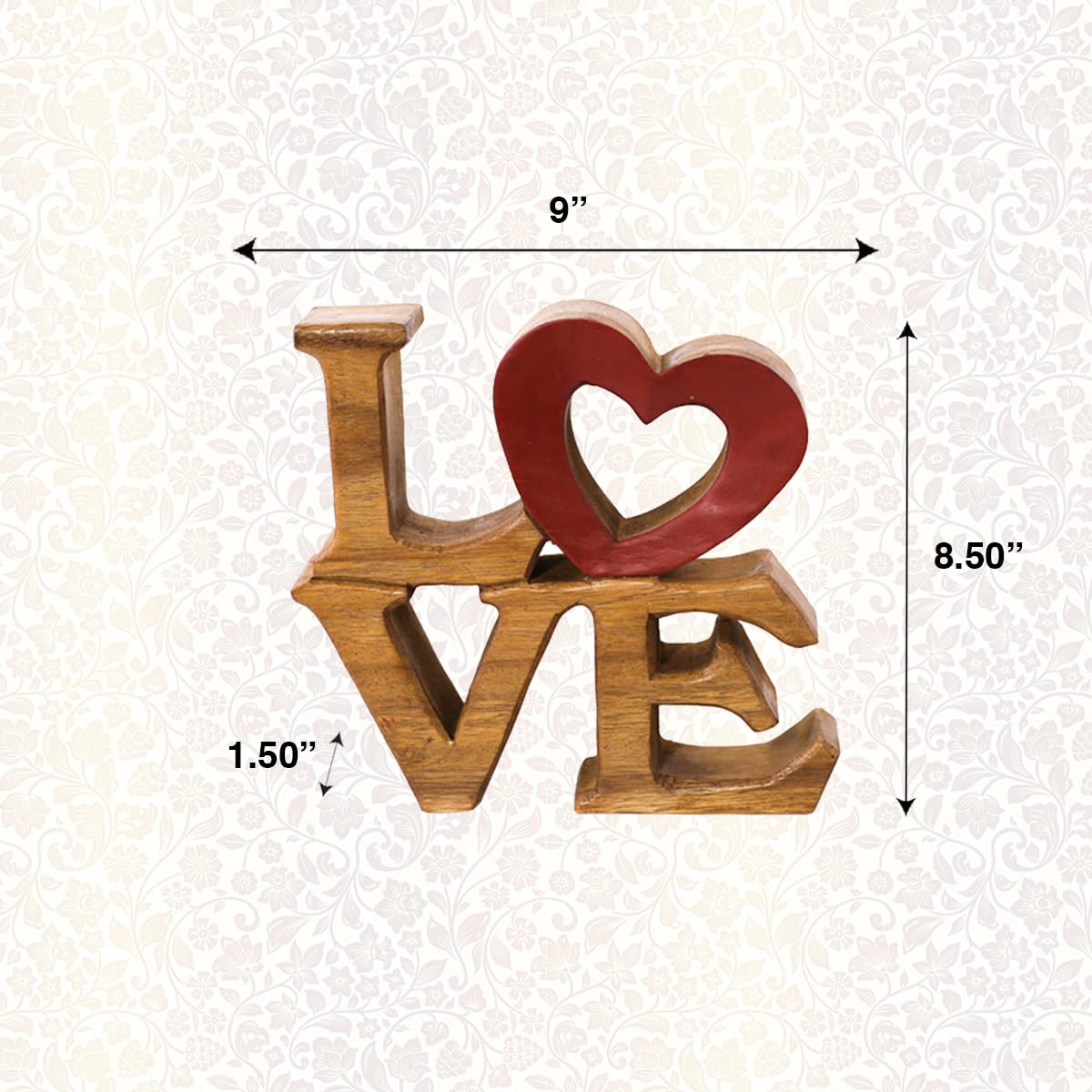 Love Handmade Wooden Sculpture