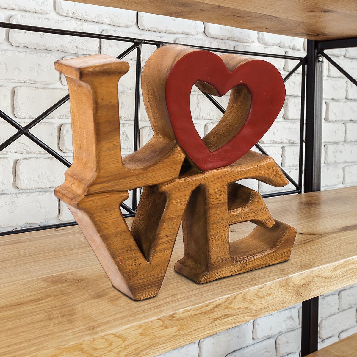 Love Handmade Wooden Sculpture