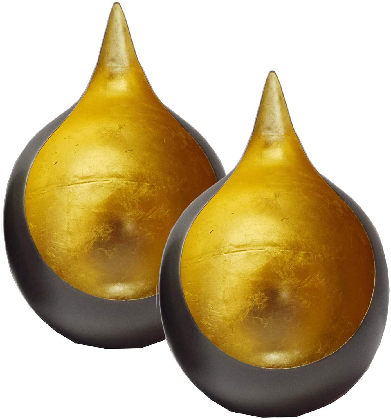 Gold and Black Tea-Light Candle Holders - Decozen