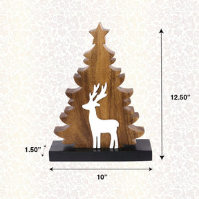 Christmas Tree Handmade Wooden Sculpture - Decozen