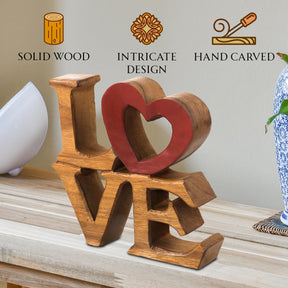 Love Handmade Wooden Sculpture