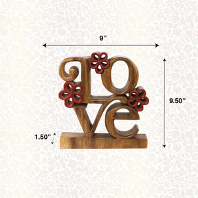 Love Handmade Wooden Sculpture - Decozen