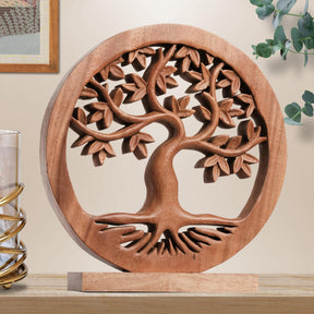 Libarid Tree of Life Wooden Sculpture - Large - Decozen