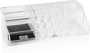 Clear Makeup Organizers - 19 Slots and 1 Drawer - Decozen