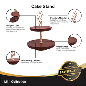 2 Tier Wood Cake Stand - Decozen