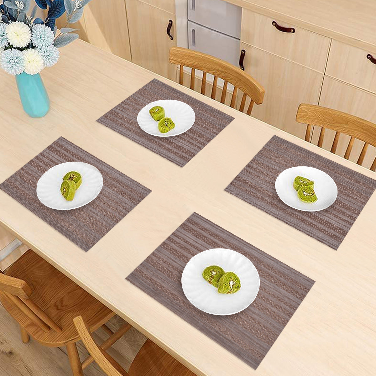 PVC Placemats for Dining Table Set of 4