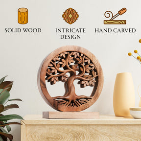 Libarid Tree of Life Wooden Sculpture - Medium - Decozen