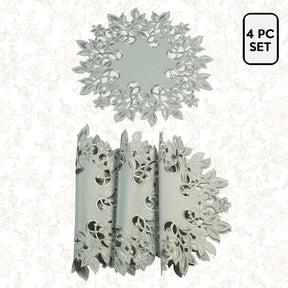 Gray Table Doilies - Alvina Collection - Decozen