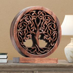 Travilah Tree of Life Wooden Sculpture - Medium - Decozen