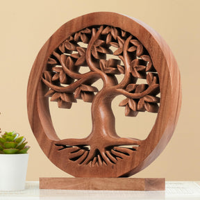 Libarid Tree of Life Wooden Sculpture - Large - Decozen