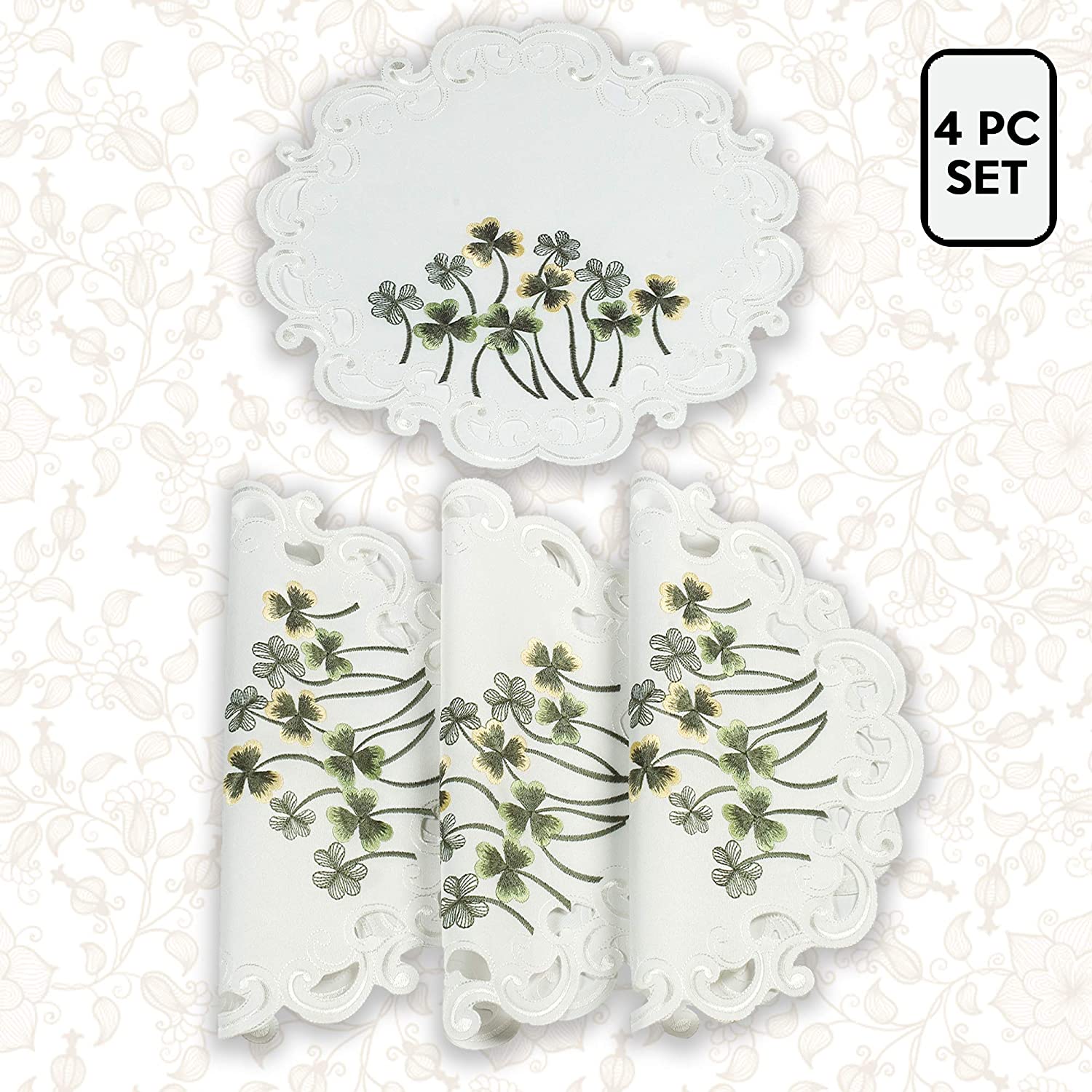 Ivory Table Doilies - Clem Collection - Decozen