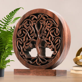 Travilah Tree of Life Wooden Sculpture - Medium - Decozen