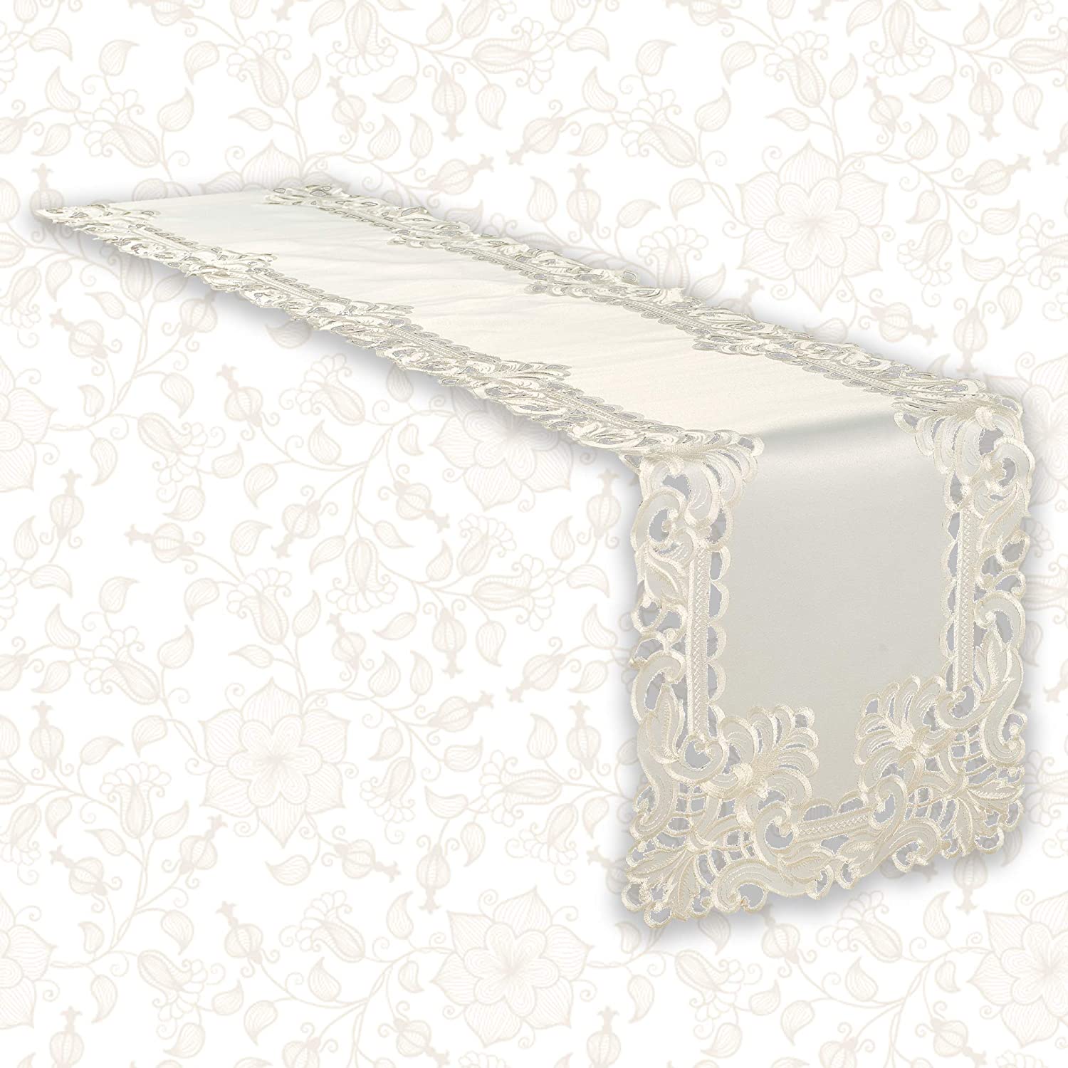 Beige Table Runner - Damarcus Collection - Decozen