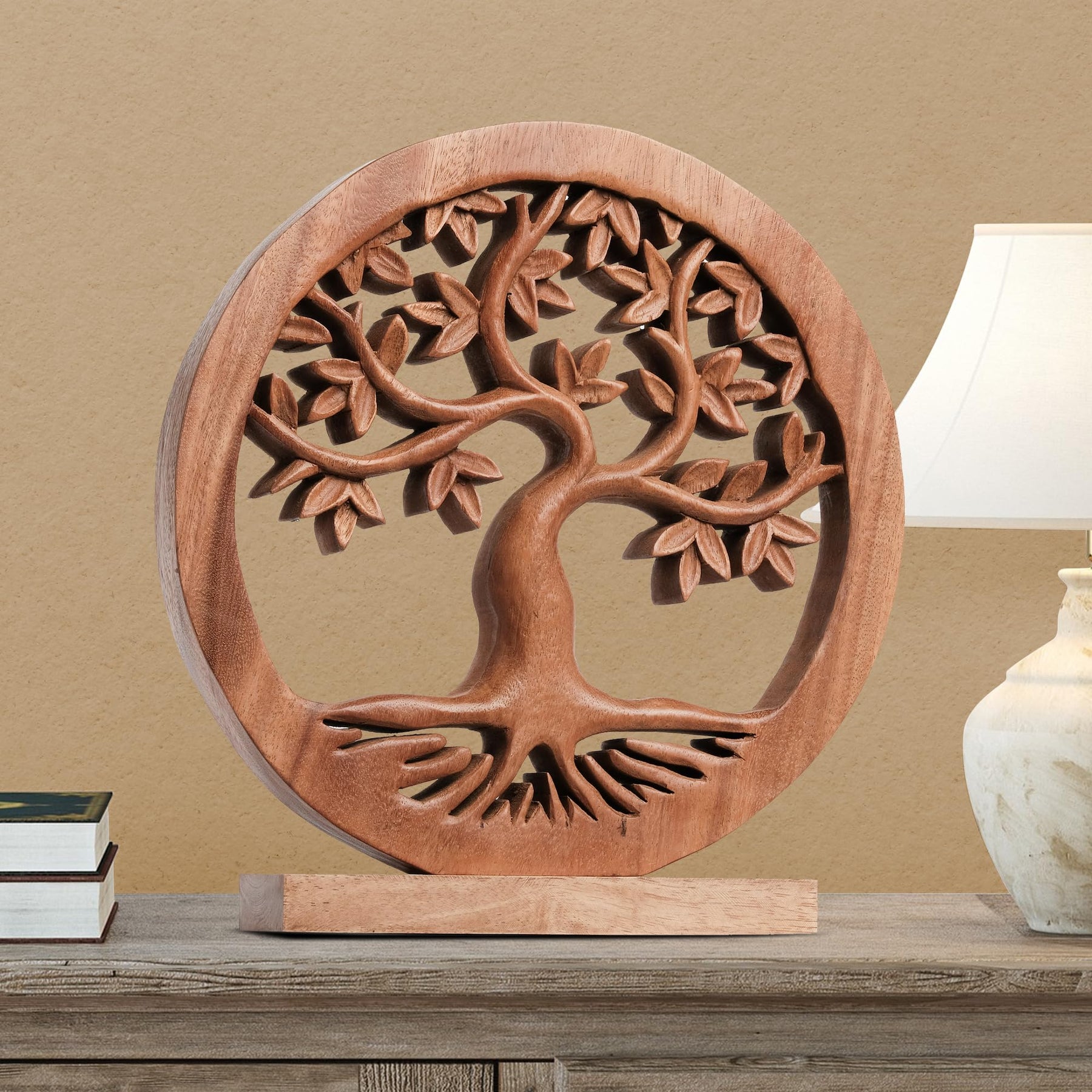 Libarid Tree of Life Wooden Sculpture - Large - Decozen