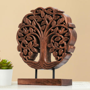 Trezevant Tree of Life Wooden Sculpture - Medium - Decozen