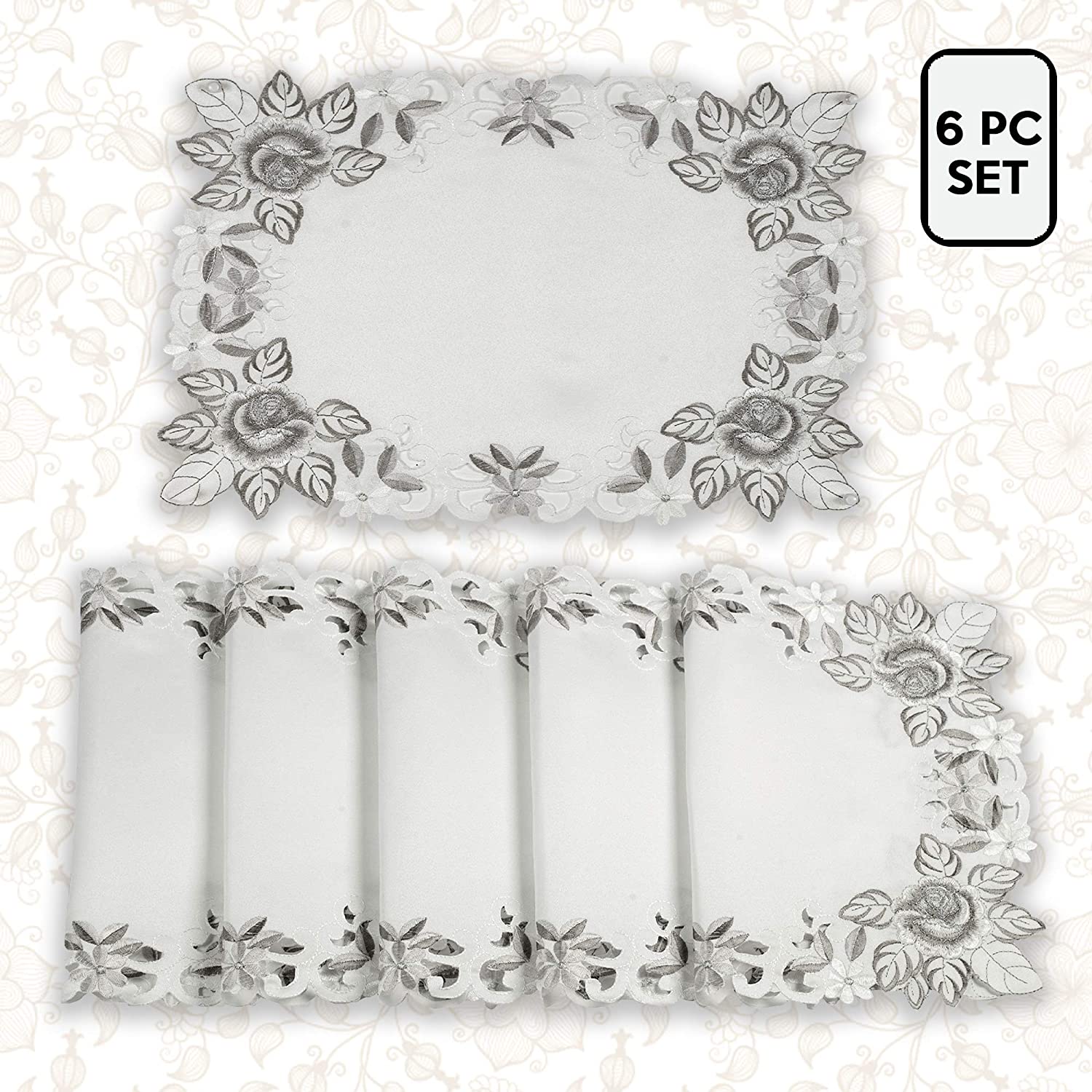 Ivory Table Doilies - Alois Collection - Decozen