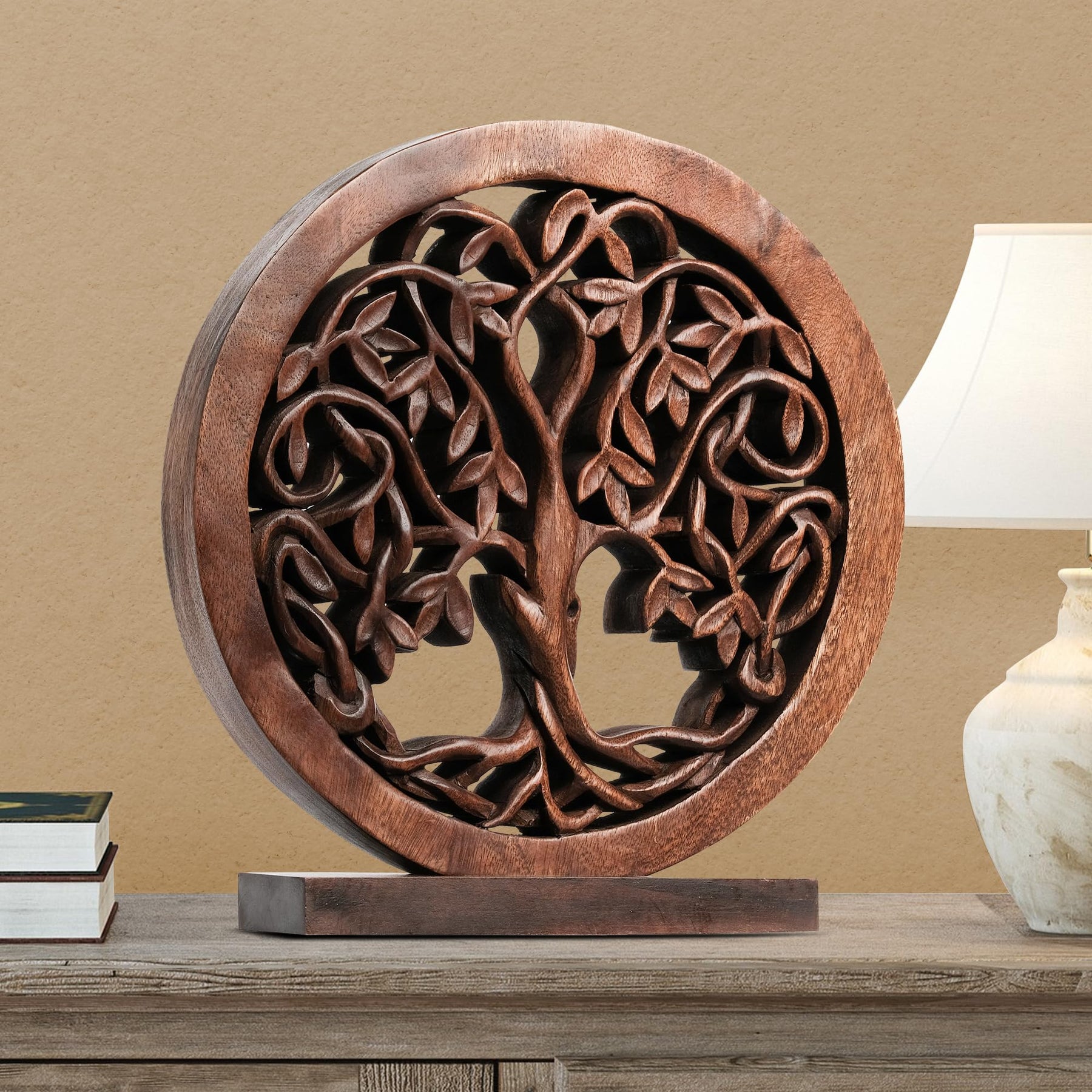 Travilah Tree of Life Wooden Sculpture - Large - Decozen