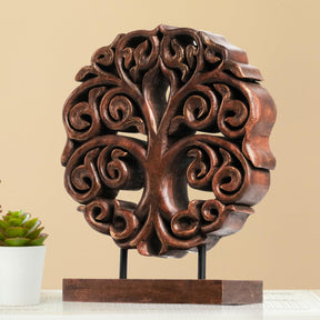 Berton Tree of Life Wooden Sculpture - Medium - Decozen