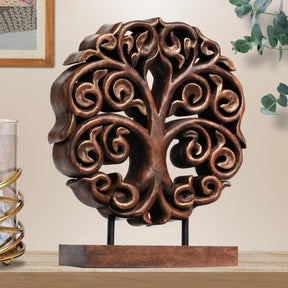 Berton Tree of Life Wooden Sculpture - Medium - Decozen