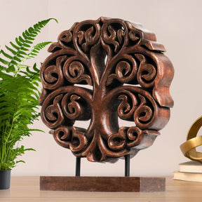 Berton Tree of Life Wooden Sculpture - Medium - Decozen