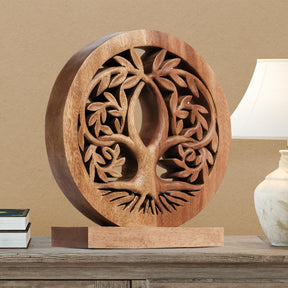 Tribune Tree of Life Wooden Sculpture - Medium - Decozen